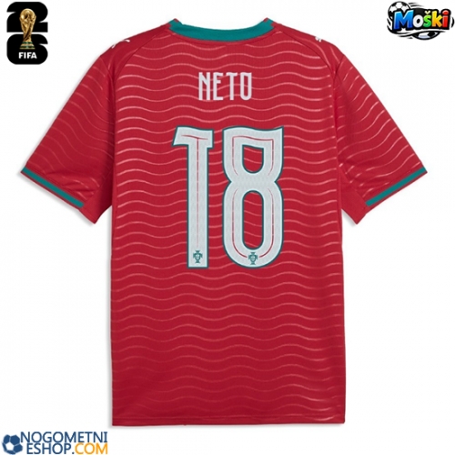 Moški Nogometni dresi Portugalska Pedro Neto #18 Domači SP 2026 Kratek Rokav